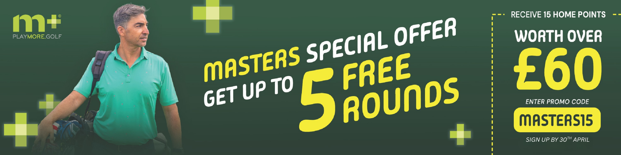 PlayMoreGolf Masters Offer