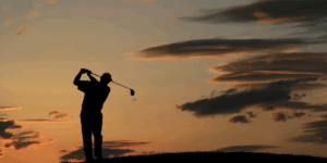 golfer playing twilight golf