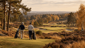 golfers playing in Autumn and Winter
