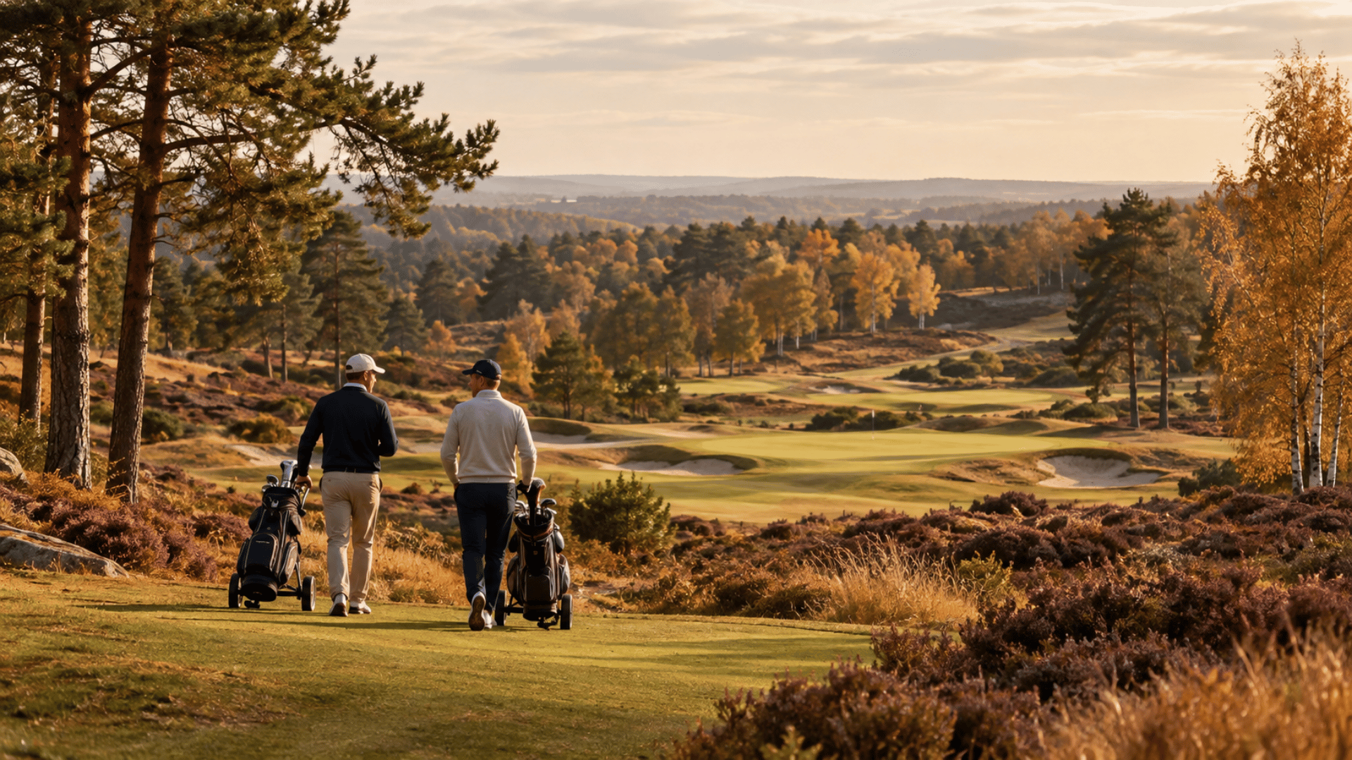 golfers playing in Autumn and Winter
